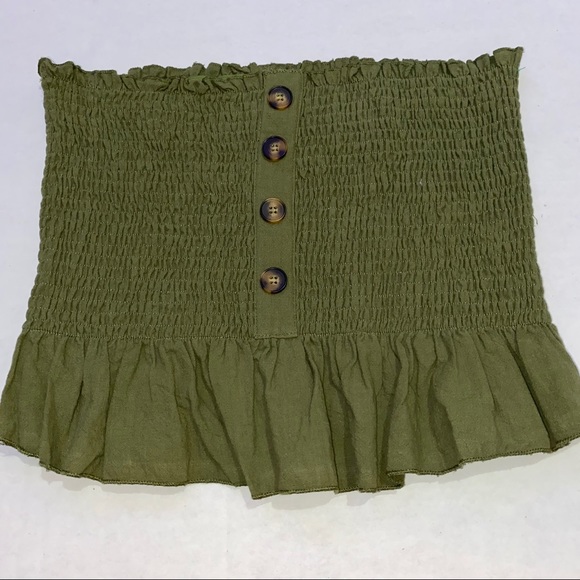 Sadie & Sage Olive Smock Tube Top size large - Picture 4 of 9